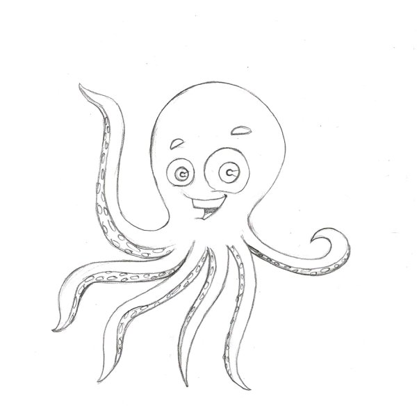 Раскраска осьминог