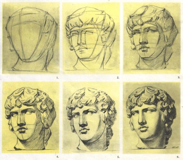 Гипсовая голова Антиноя