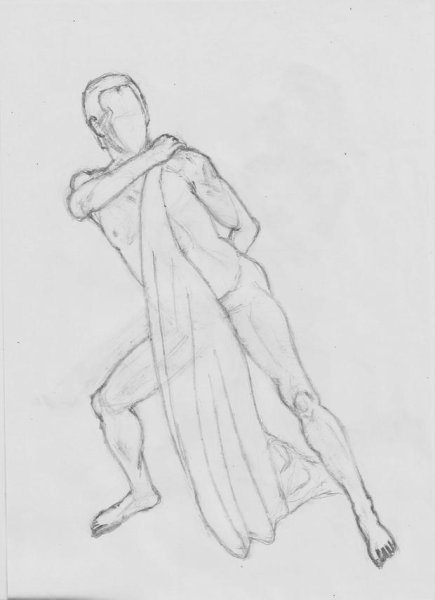 Нарисовать скульптуру человека