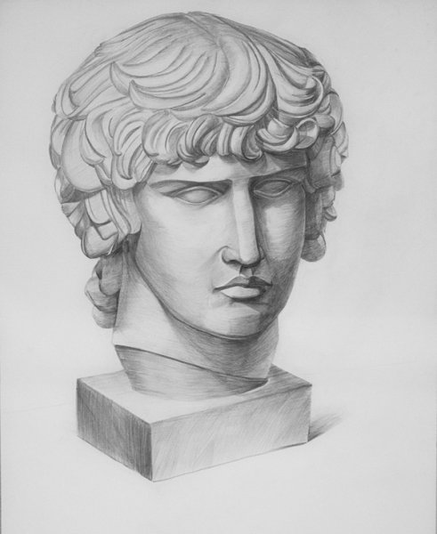 Гипсовая голова Антиноя