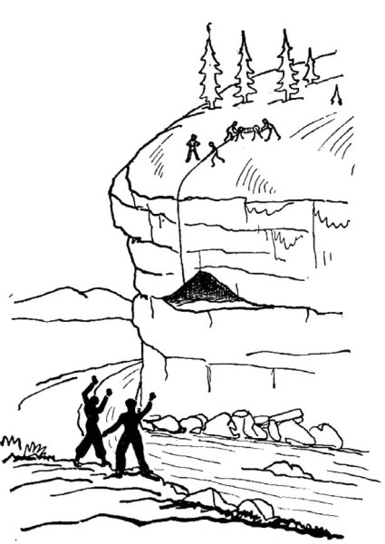 Обрыв рисунок карандашом