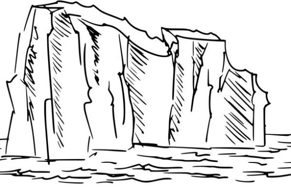 Обрыв нарисованный