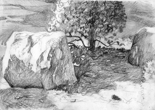 Горы пошаговое рисование