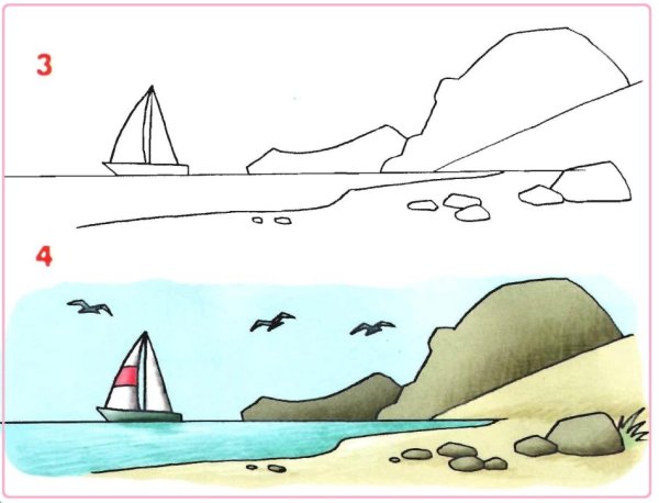 Человек стоящий на обрыве рисунок