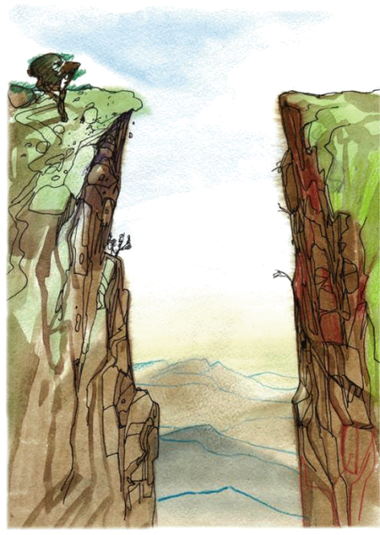 Утес рисунок карандашом