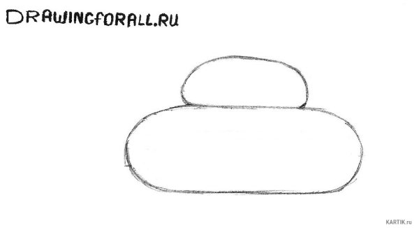 Поэтапное рисование танка для детей 4-5 лет