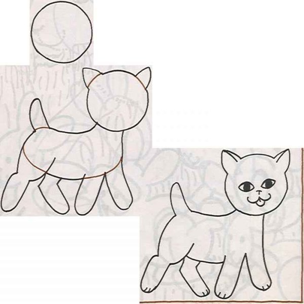 Рисование кошки в старшей группе