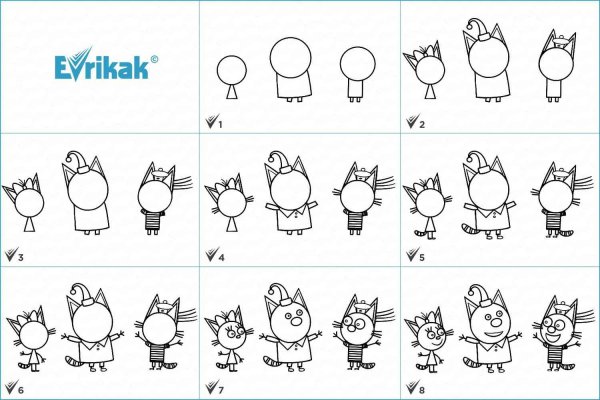 Три кота рисуем пошагово