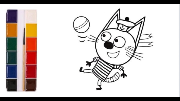 Трафареты три кота