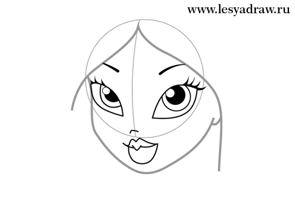 Кукла братц рисунок лицо