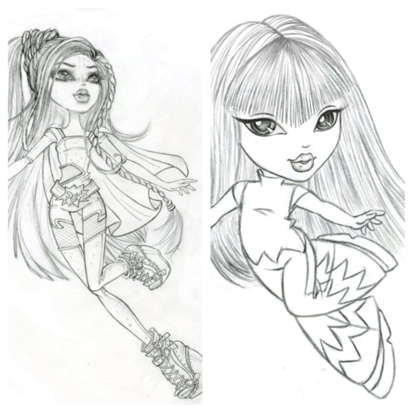 Куклы для срисовки красивые