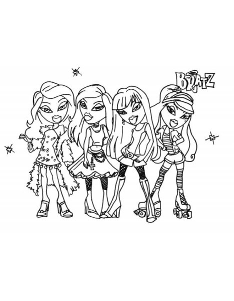 Братц черно белые