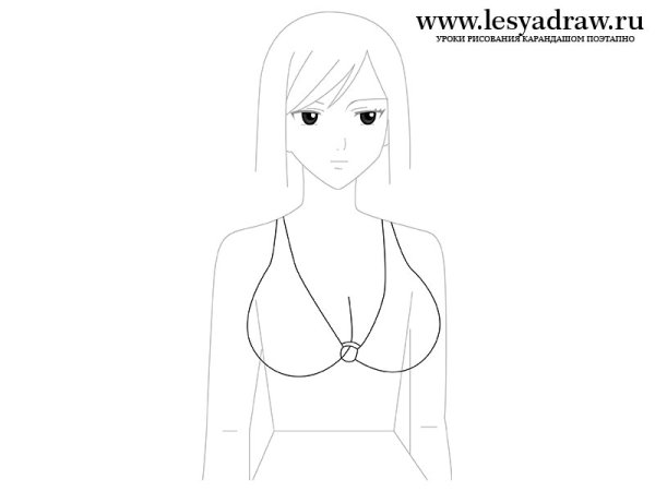 Рисунок карандашом грудь