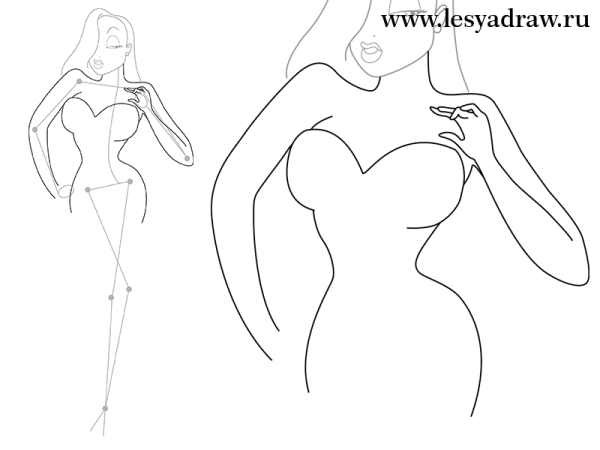 Грудь девушки рисунок