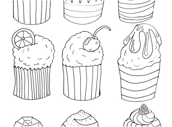 Рисование пирожных