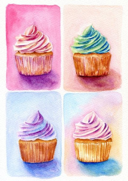 Пирожные для срисовывания