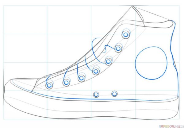 Кеды карандашом