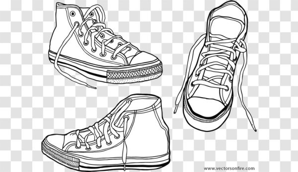 Нарисованные кеды сбоку