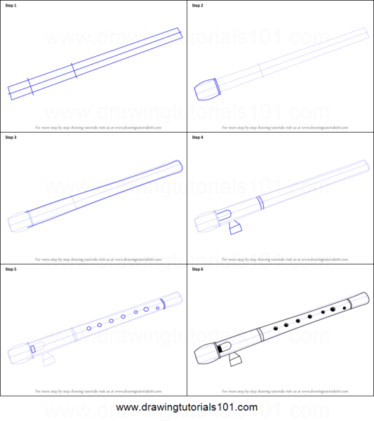 Поэтапное рисование свирели