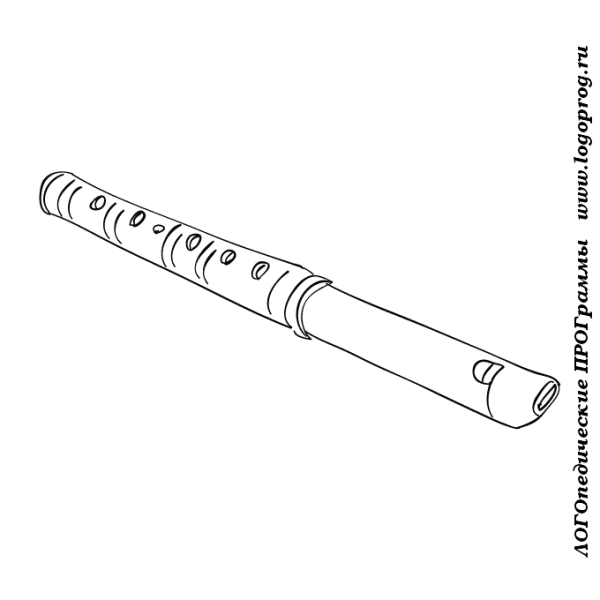 Дудочка раскраска для детей