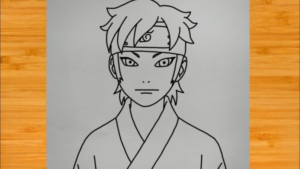 Гай из Боруто раскраска