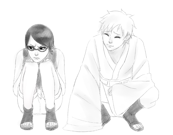 Сарада Учиха Боруто и Мицуки