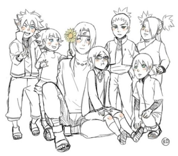 Наруто раскраска Химавари