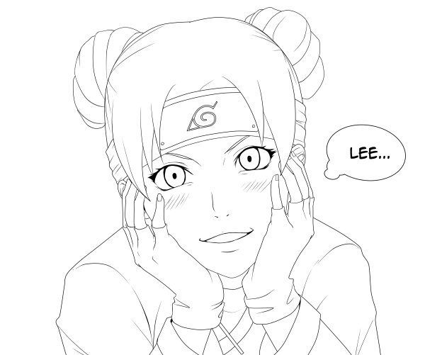 Раскраски Тен Тен Наруто