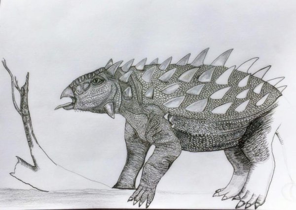 Анкилозавр нарисовать