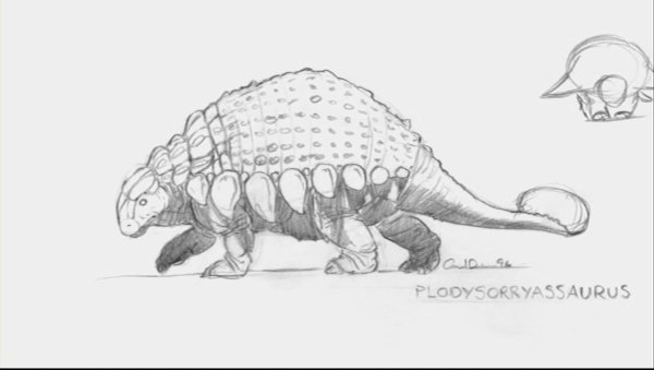 Анкилозавр эскизы