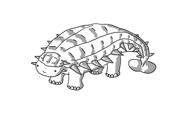 Динозавр сбоку Анкилозавр