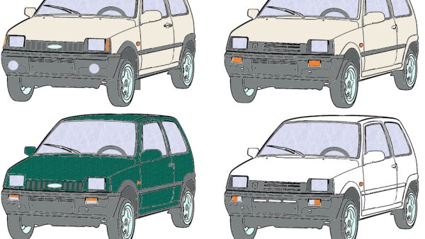 ВАЗ 2109 карандашом спереди