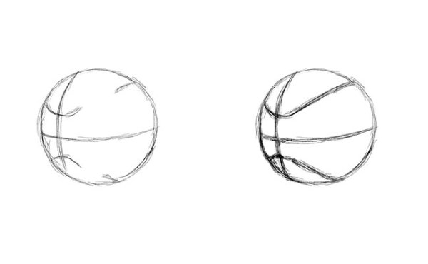 Баскетбольный мяч поэтапно