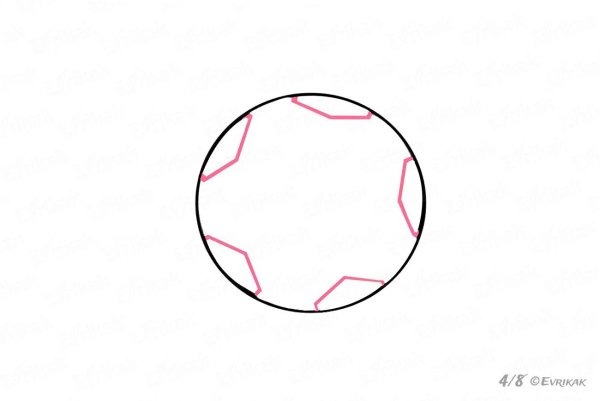 Футбольный мяч рисунок поэтапно