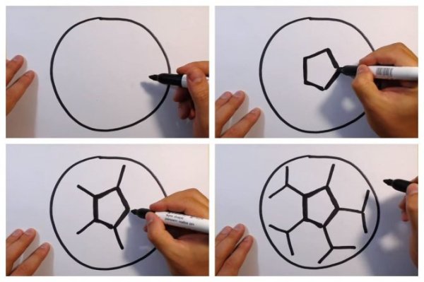 Как рисовать футбольный мяч поэтапно