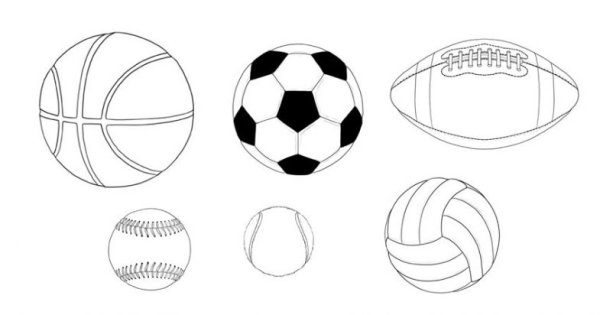 Мяч карандашом