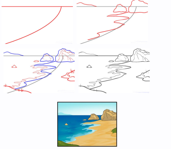 Этапы рисования натюрморта