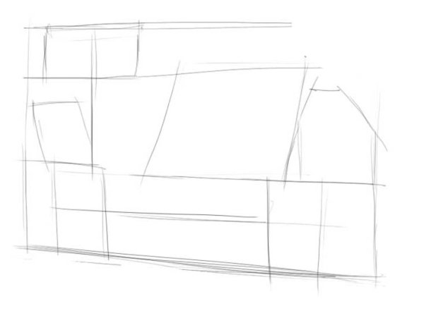 Луноход поэтапный рисунок