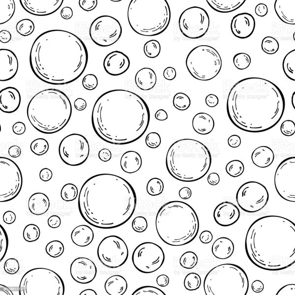 Мыльные пузыри цветными карандашами