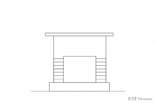 Камин рисунок карандашом
