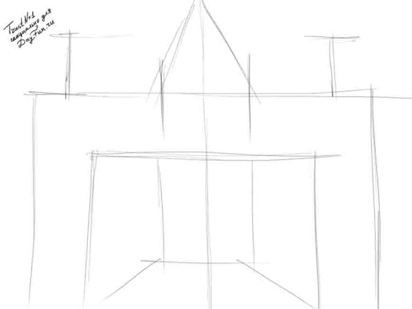 Рисование камин пошагово