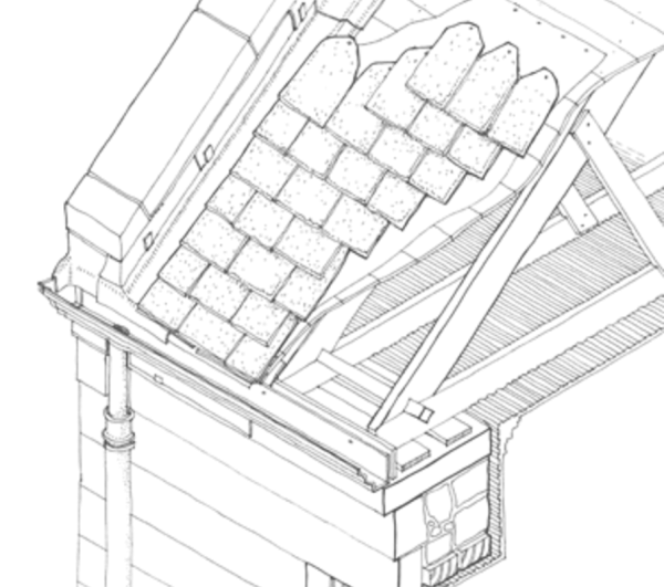 Рисование деревянный дом