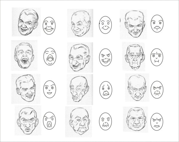 Мимика лица для рисования