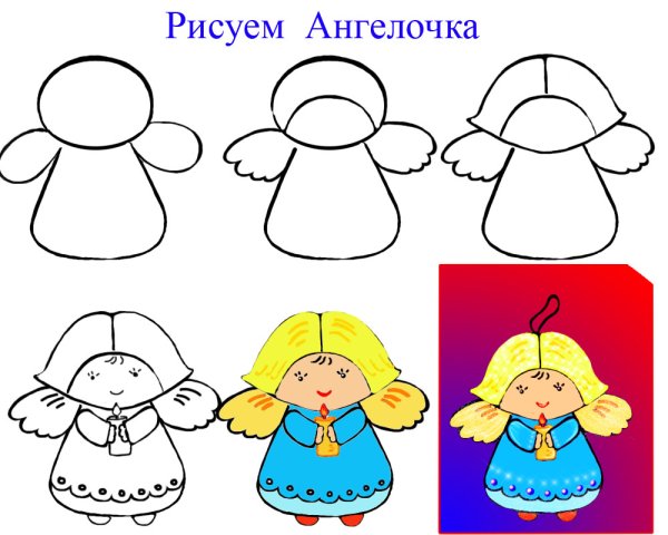Поэтапное рисование для детей