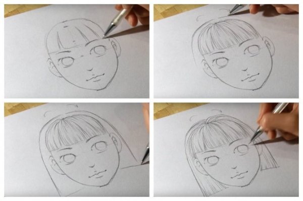 Как научиться рисовать чёлку