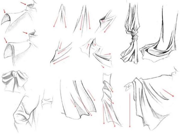 Туториал по рисованию складок на одежде