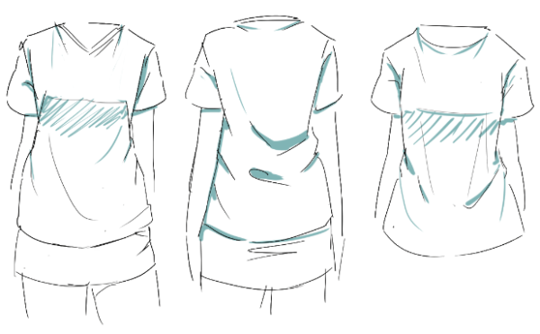 Складки на футболке