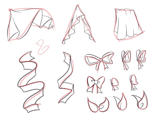 Поэтапное рисование одежды