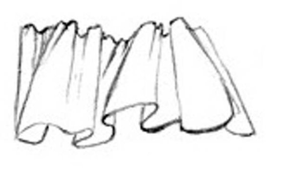 Рисовать складки рюши