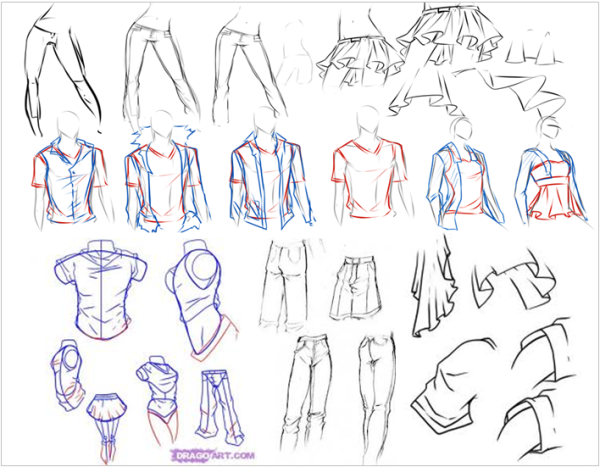 Туториал по рисованию одежды